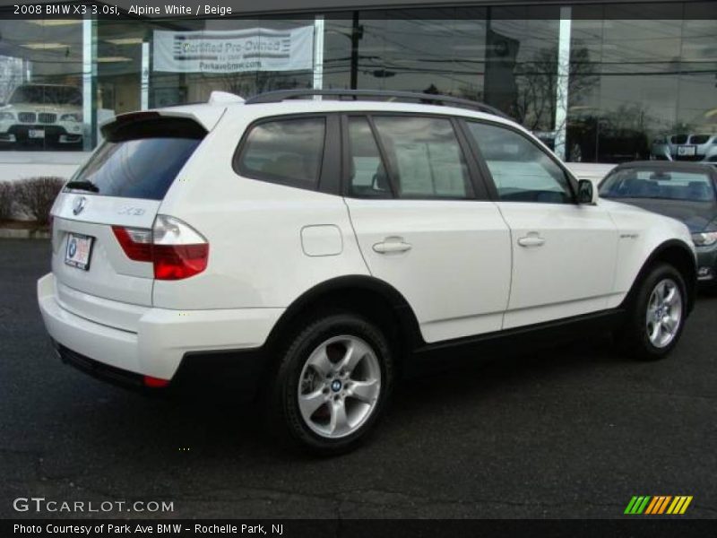 Alpine White / Beige 2008 BMW X3 3.0si