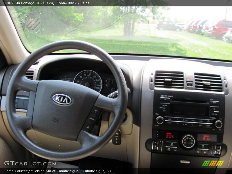 Ebony Black / Beige 2009 Kia Borrego LX V6 4x4