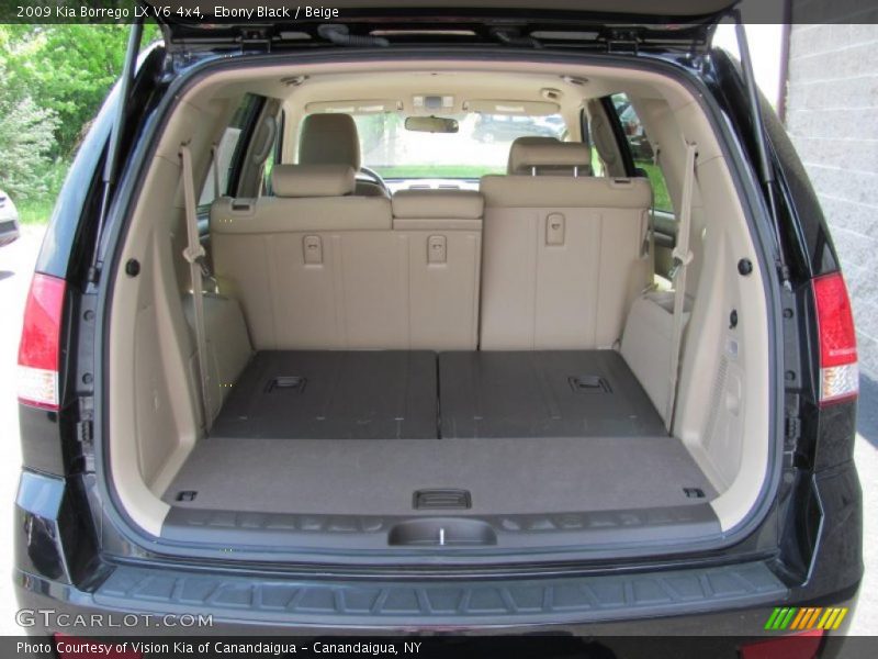 Ebony Black / Beige 2009 Kia Borrego LX V6 4x4