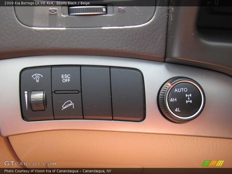 Ebony Black / Beige 2009 Kia Borrego LX V6 4x4