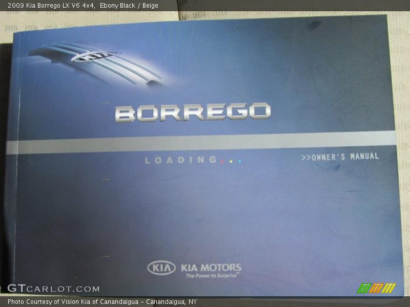Ebony Black / Beige 2009 Kia Borrego LX V6 4x4