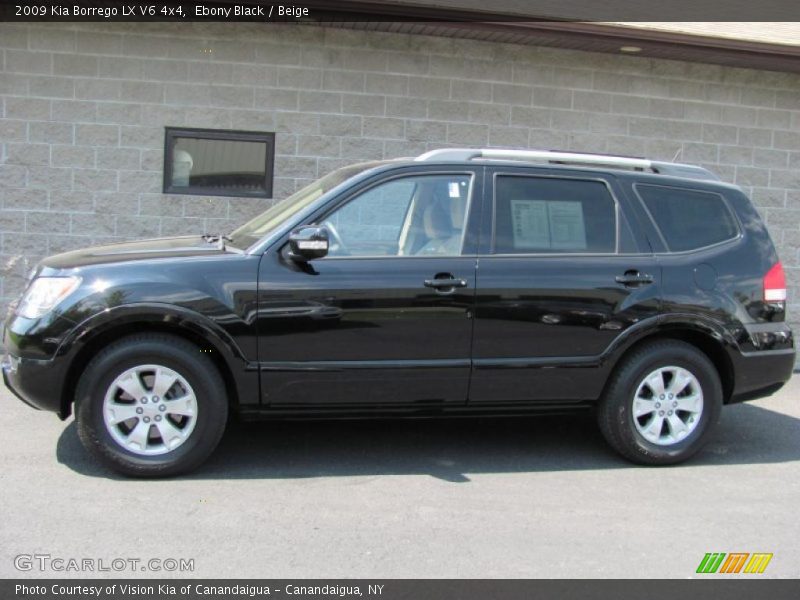 Ebony Black / Beige 2009 Kia Borrego LX V6 4x4