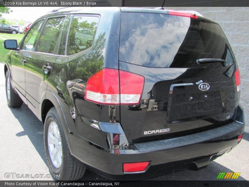 Ebony Black / Beige 2009 Kia Borrego LX V6 4x4
