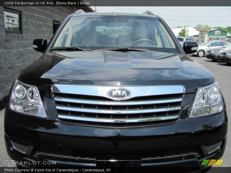 Ebony Black / Beige 2009 Kia Borrego LX V6 4x4