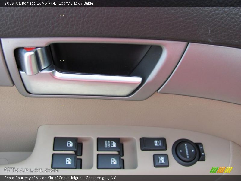 Ebony Black / Beige 2009 Kia Borrego LX V6 4x4