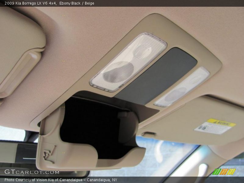 Ebony Black / Beige 2009 Kia Borrego LX V6 4x4