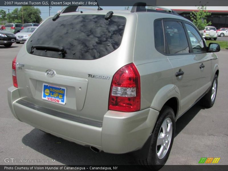 Desert Sage Metallic / Beige 2007 Hyundai Tucson GLS