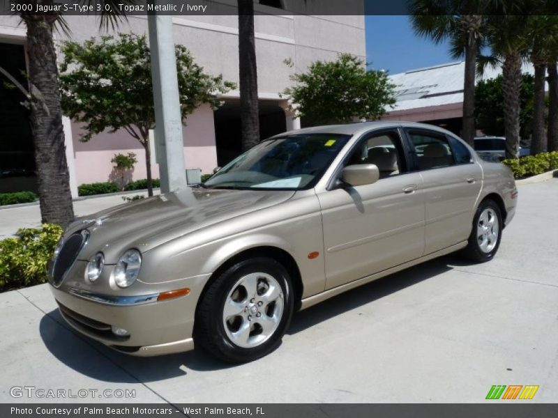 Topaz Metallic / Ivory 2000 Jaguar S-Type 3.0