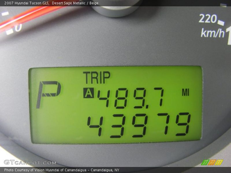 Desert Sage Metallic / Beige 2007 Hyundai Tucson GLS