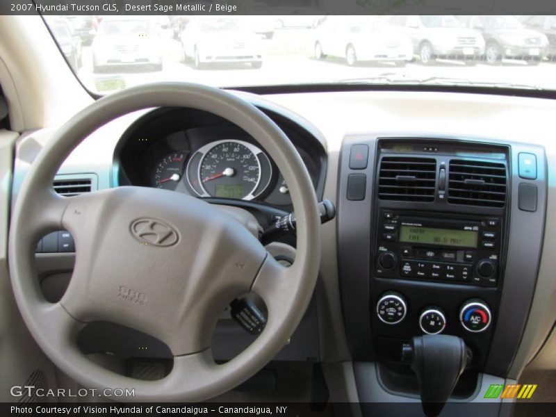 Desert Sage Metallic / Beige 2007 Hyundai Tucson GLS