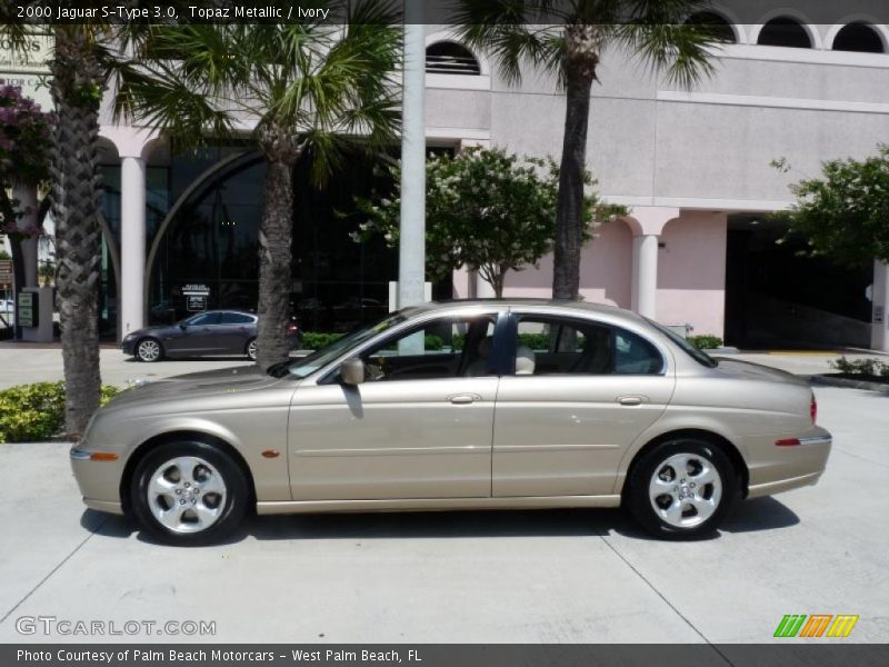 Topaz Metallic / Ivory 2000 Jaguar S-Type 3.0
