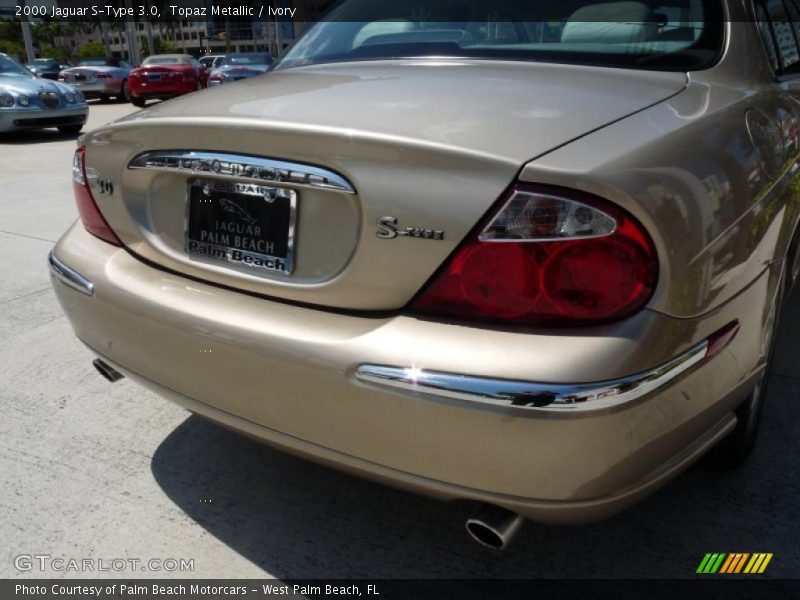 Topaz Metallic / Ivory 2000 Jaguar S-Type 3.0