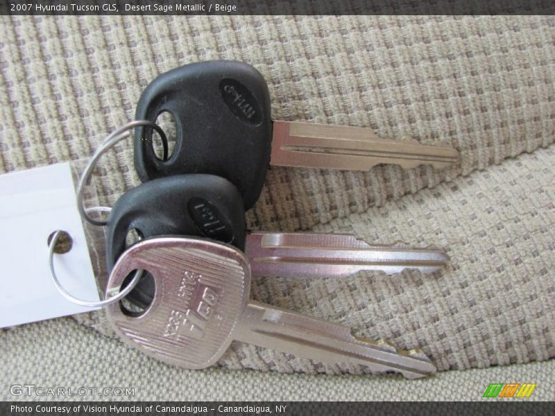 Desert Sage Metallic / Beige 2007 Hyundai Tucson GLS