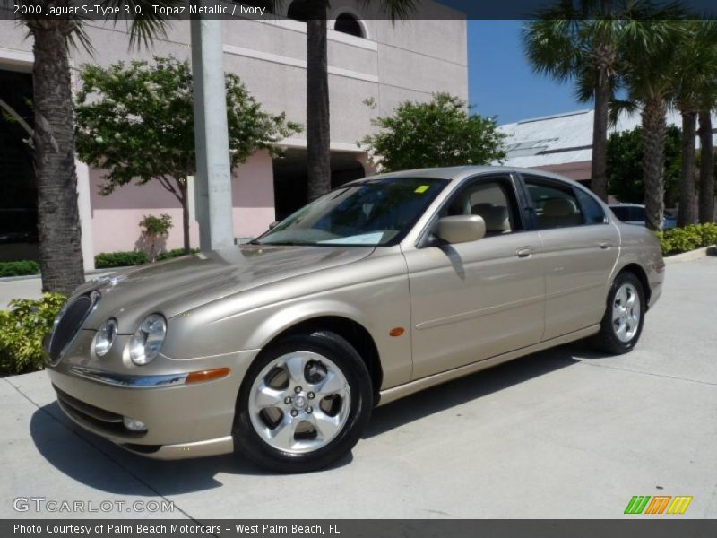 Topaz Metallic / Ivory 2000 Jaguar S-Type 3.0