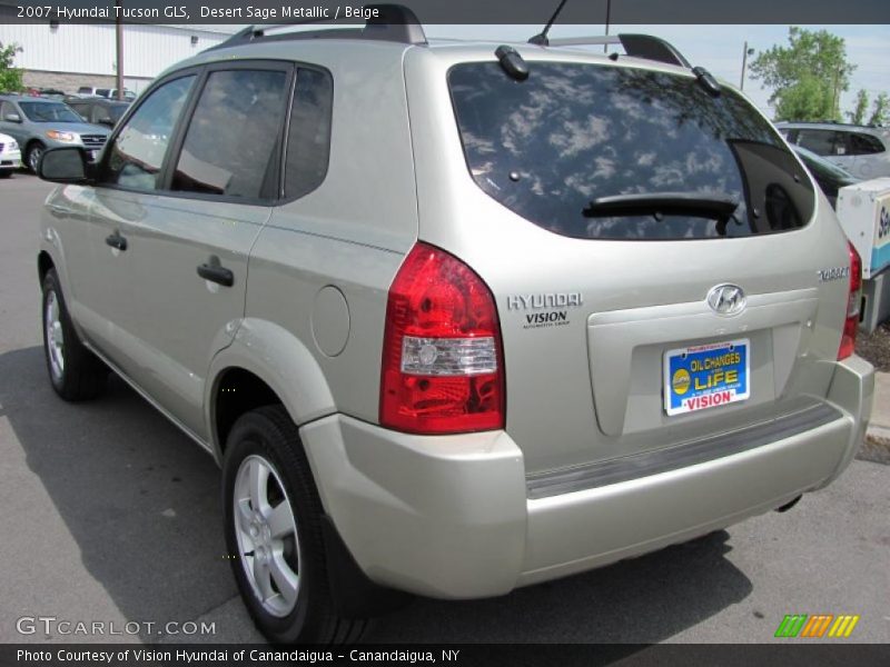 Desert Sage Metallic / Beige 2007 Hyundai Tucson GLS