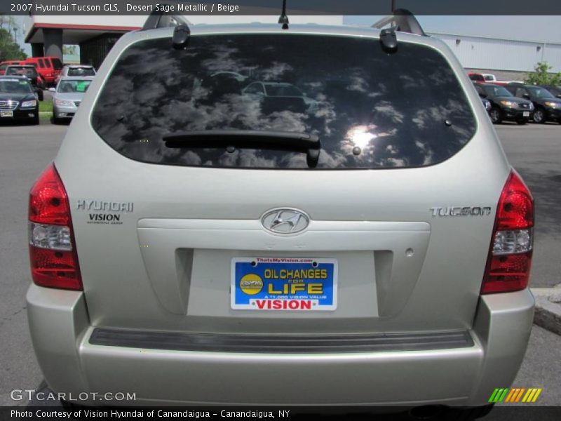Desert Sage Metallic / Beige 2007 Hyundai Tucson GLS
