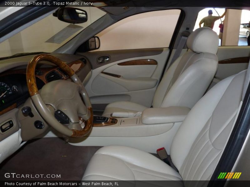 Topaz Metallic / Ivory 2000 Jaguar S-Type 3.0