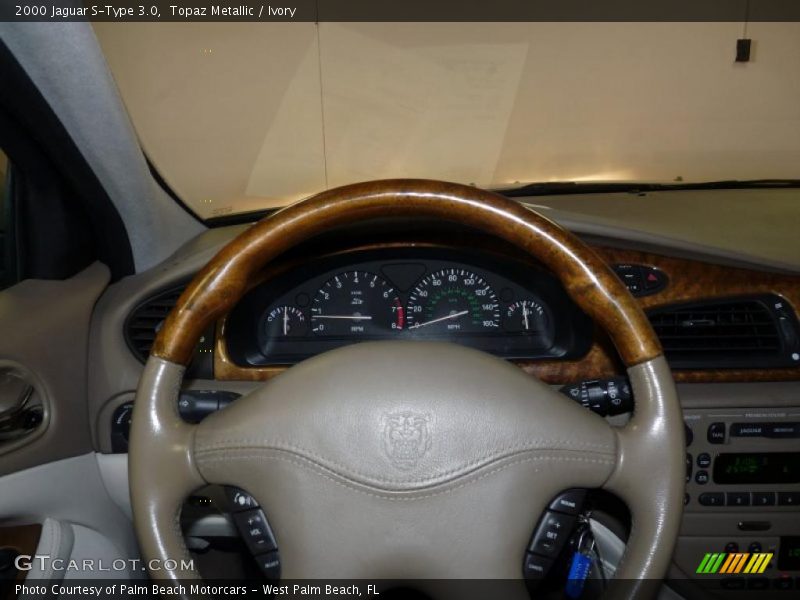 Topaz Metallic / Ivory 2000 Jaguar S-Type 3.0