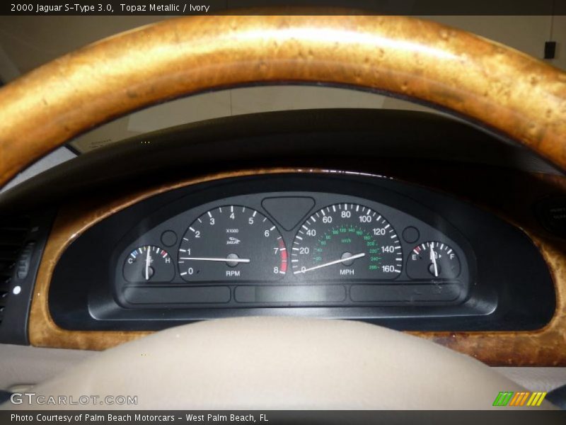 Topaz Metallic / Ivory 2000 Jaguar S-Type 3.0