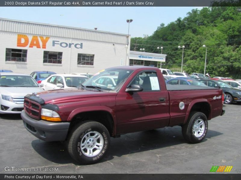 Dark Garnet Red Pearl / Dark Slate Gray 2003 Dodge Dakota SXT Regular Cab 4x4