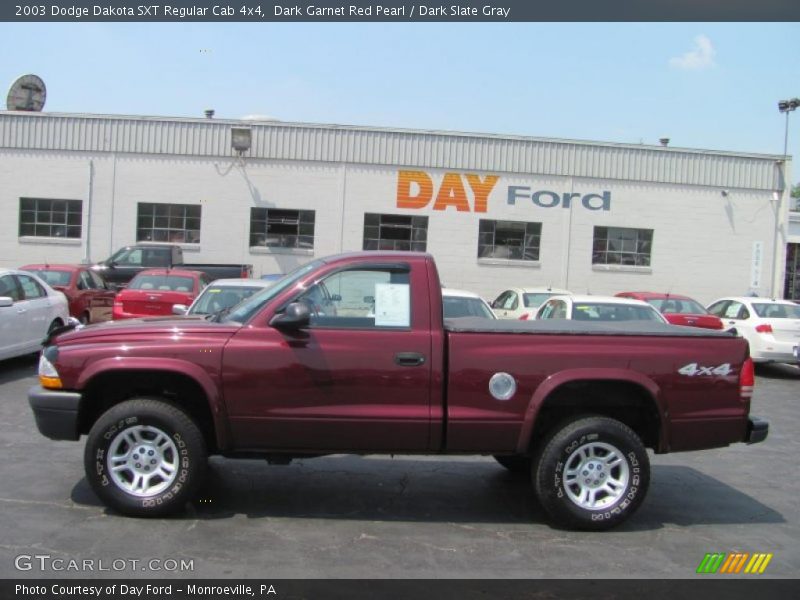 Dark Garnet Red Pearl / Dark Slate Gray 2003 Dodge Dakota SXT Regular Cab 4x4