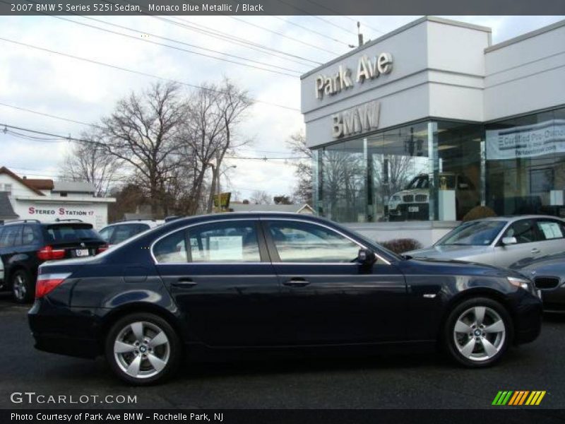 Monaco Blue Metallic / Black 2007 BMW 5 Series 525i Sedan