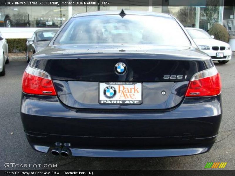 Monaco Blue Metallic / Black 2007 BMW 5 Series 525i Sedan