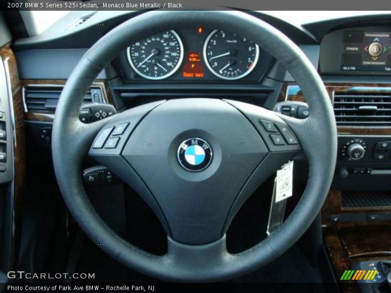 Monaco Blue Metallic / Black 2007 BMW 5 Series 525i Sedan
