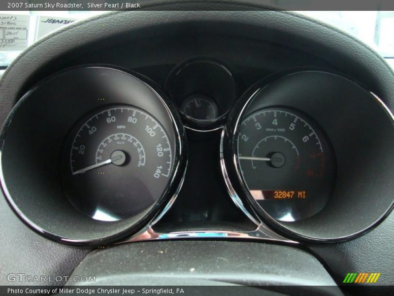 Silver Pearl / Black 2007 Saturn Sky Roadster