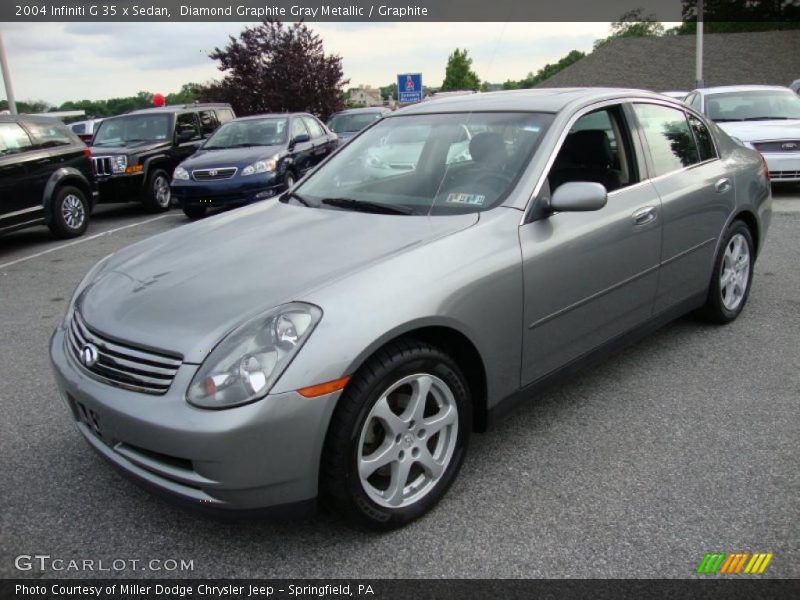 Diamond Graphite Gray Metallic / Graphite 2004 Infiniti G 35 x Sedan