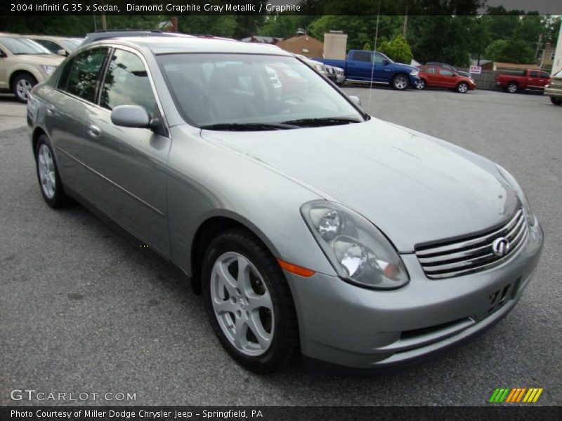 Diamond Graphite Gray Metallic / Graphite 2004 Infiniti G 35 x Sedan