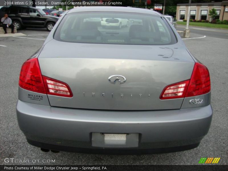 Diamond Graphite Gray Metallic / Graphite 2004 Infiniti G 35 x Sedan