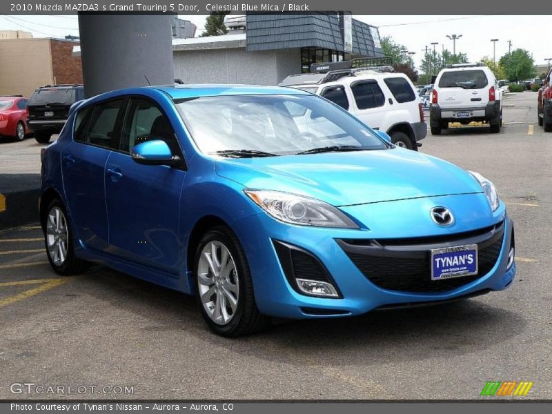 Celestial Blue Mica / Black 2010 Mazda MAZDA3 s Grand Touring 5 Door
