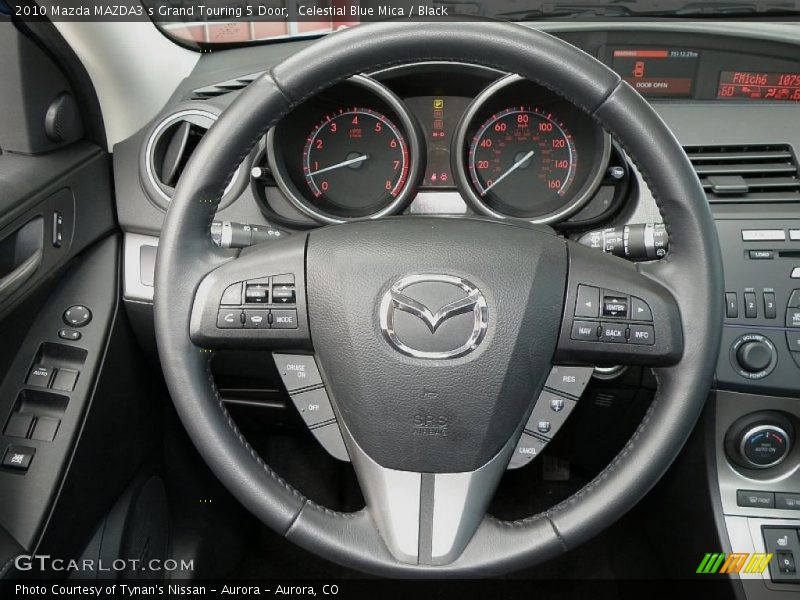 Celestial Blue Mica / Black 2010 Mazda MAZDA3 s Grand Touring 5 Door