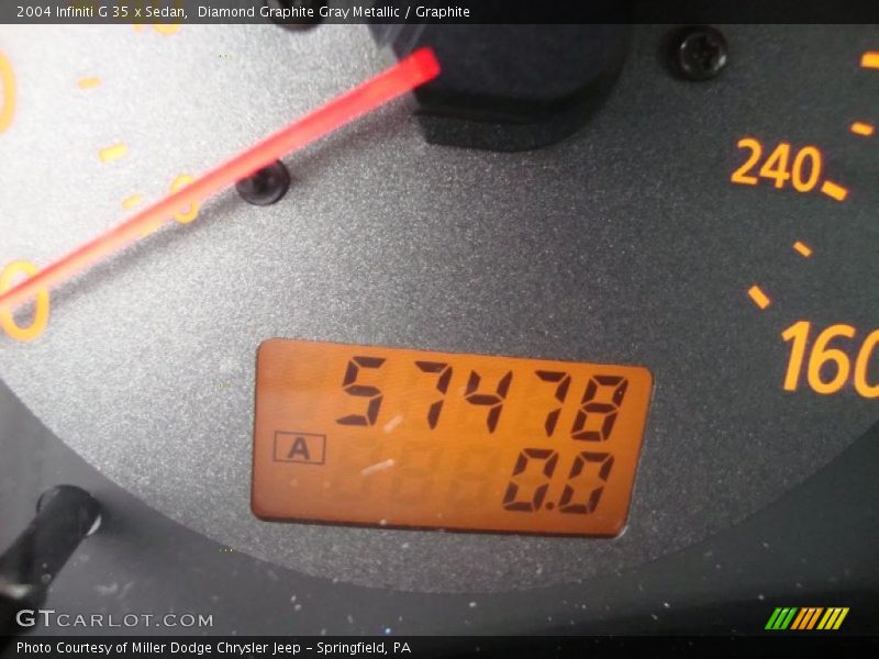 Diamond Graphite Gray Metallic / Graphite 2004 Infiniti G 35 x Sedan
