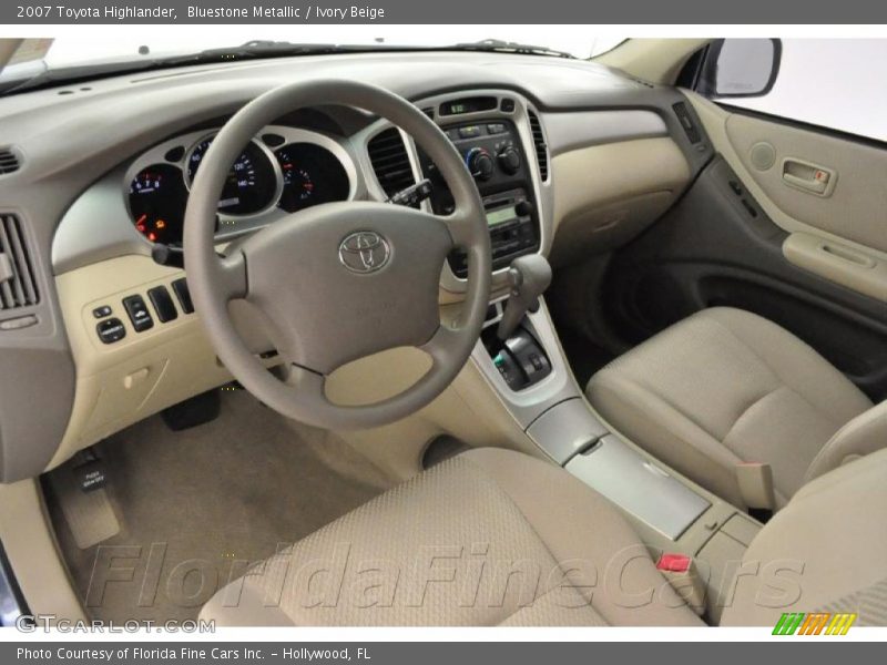 Bluestone Metallic / Ivory Beige 2007 Toyota Highlander