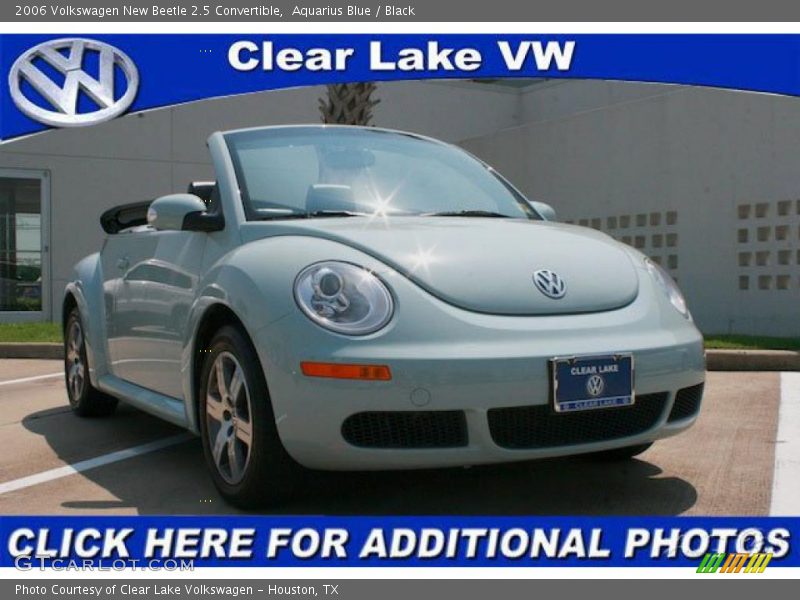 Aquarius Blue / Black 2006 Volkswagen New Beetle 2.5 Convertible