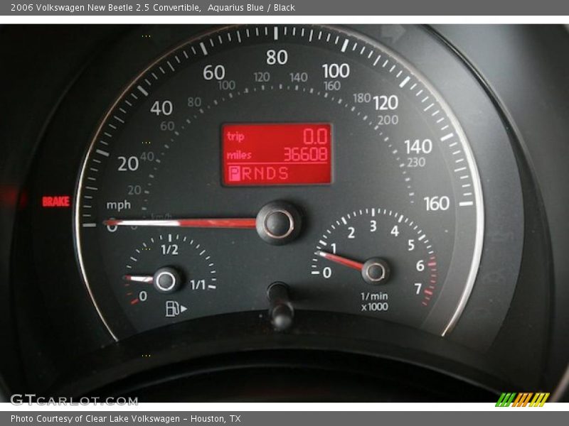 Aquarius Blue / Black 2006 Volkswagen New Beetle 2.5 Convertible
