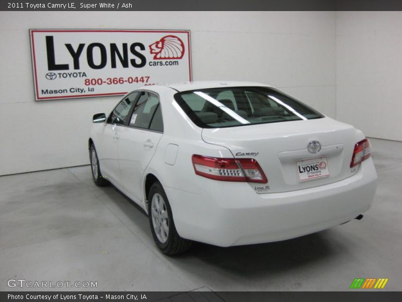 Super White / Ash 2011 Toyota Camry LE
