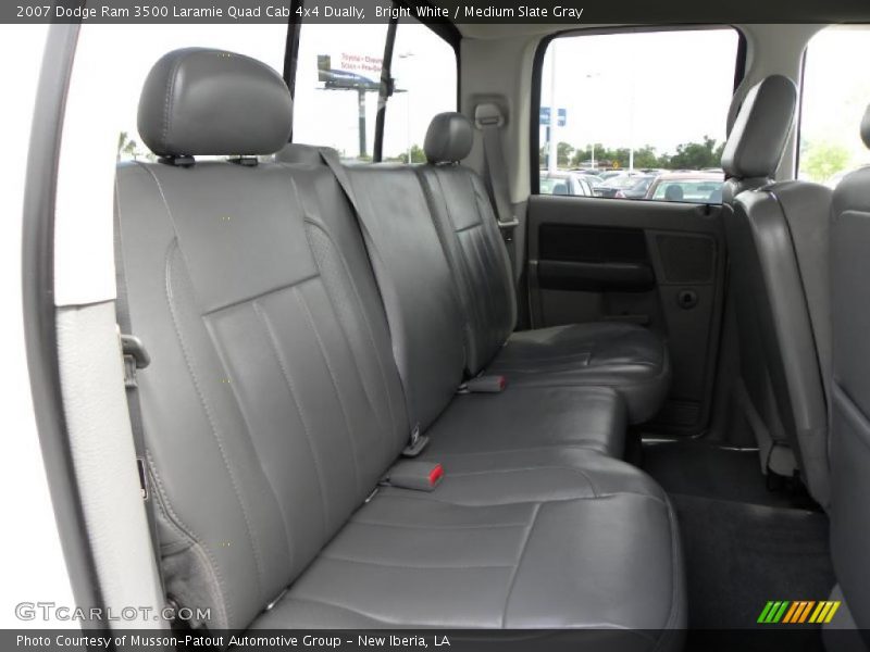 Bright White / Medium Slate Gray 2007 Dodge Ram 3500 Laramie Quad Cab 4x4 Dually