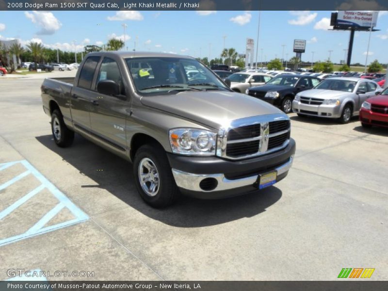 Light Khaki Metallic / Khaki 2008 Dodge Ram 1500 SXT Quad Cab