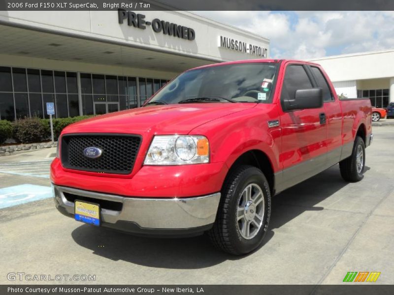 Bright Red / Tan 2006 Ford F150 XLT SuperCab
