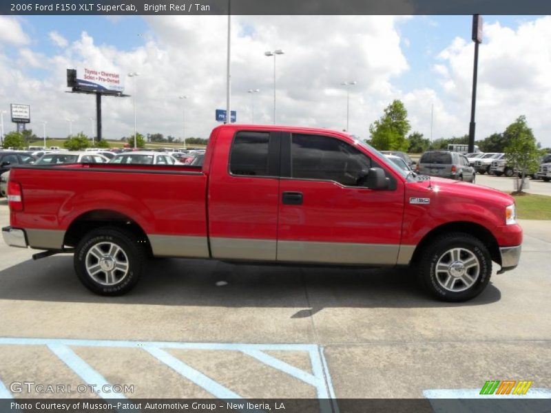 Bright Red / Tan 2006 Ford F150 XLT SuperCab