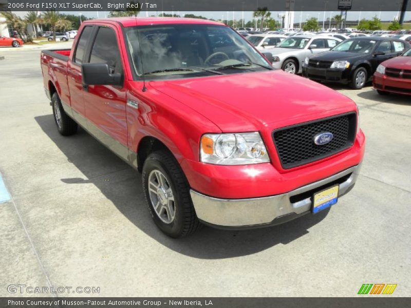 Bright Red / Tan 2006 Ford F150 XLT SuperCab