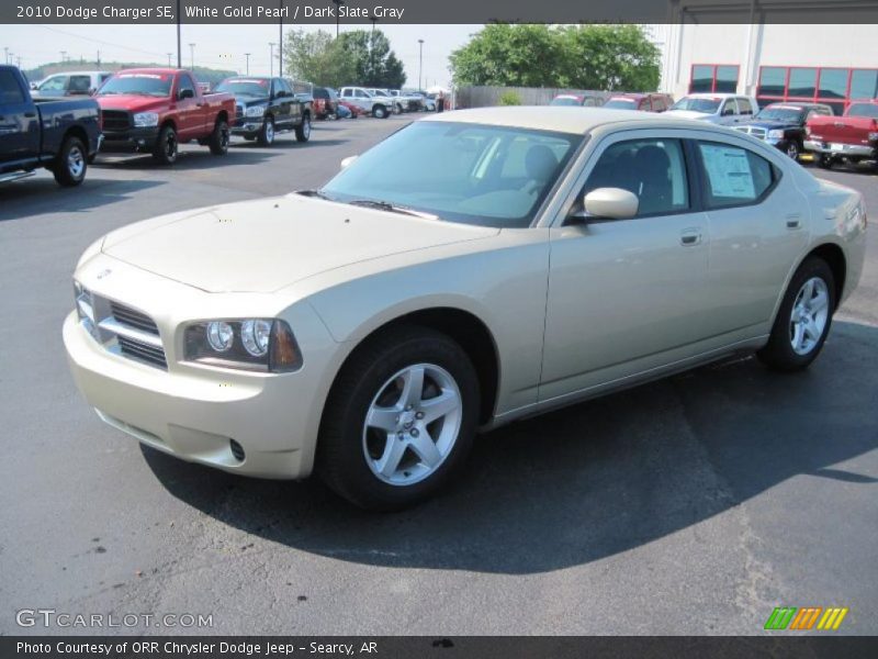White Gold Pearl / Dark Slate Gray 2010 Dodge Charger SE