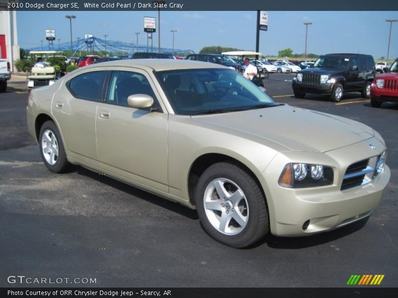 White Gold Pearl / Dark Slate Gray 2010 Dodge Charger SE