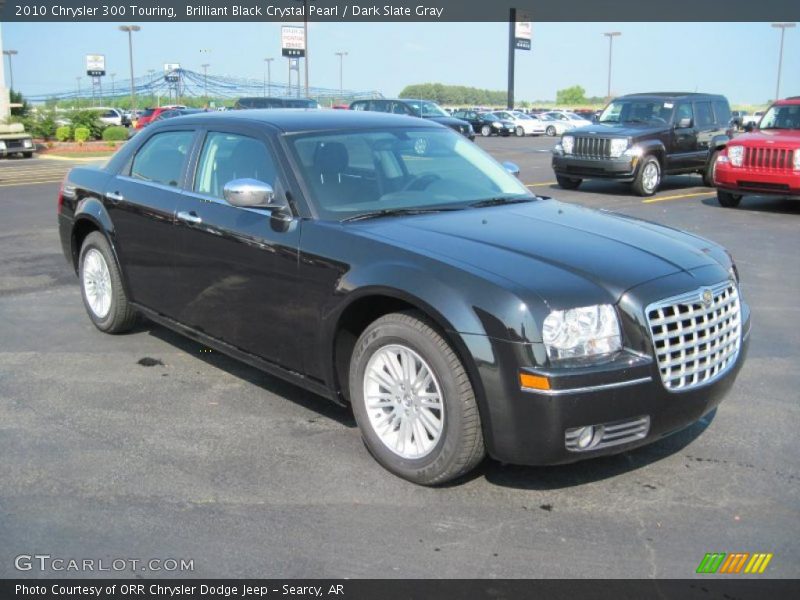 Brilliant Black Crystal Pearl / Dark Slate Gray 2010 Chrysler 300 Touring