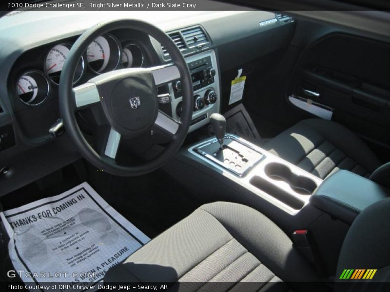 Bright Silver Metallic / Dark Slate Gray 2010 Dodge Challenger SE