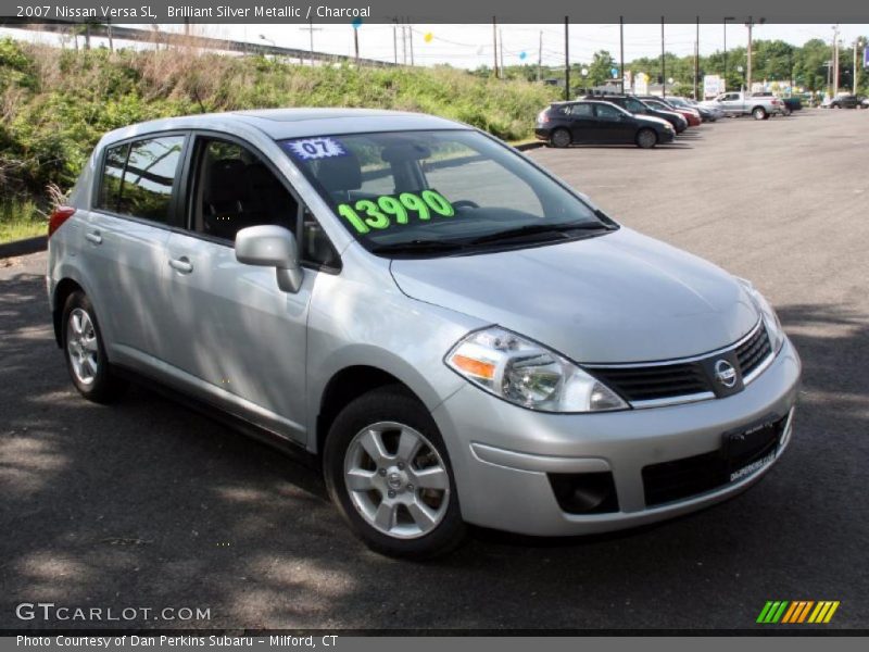 Brilliant Silver Metallic / Charcoal 2007 Nissan Versa SL