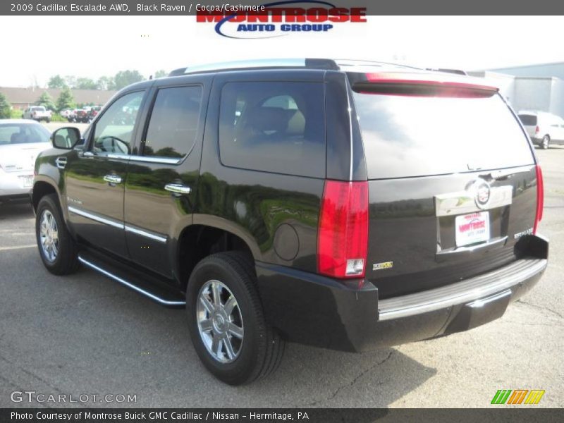 Black Raven / Cocoa/Cashmere 2009 Cadillac Escalade AWD